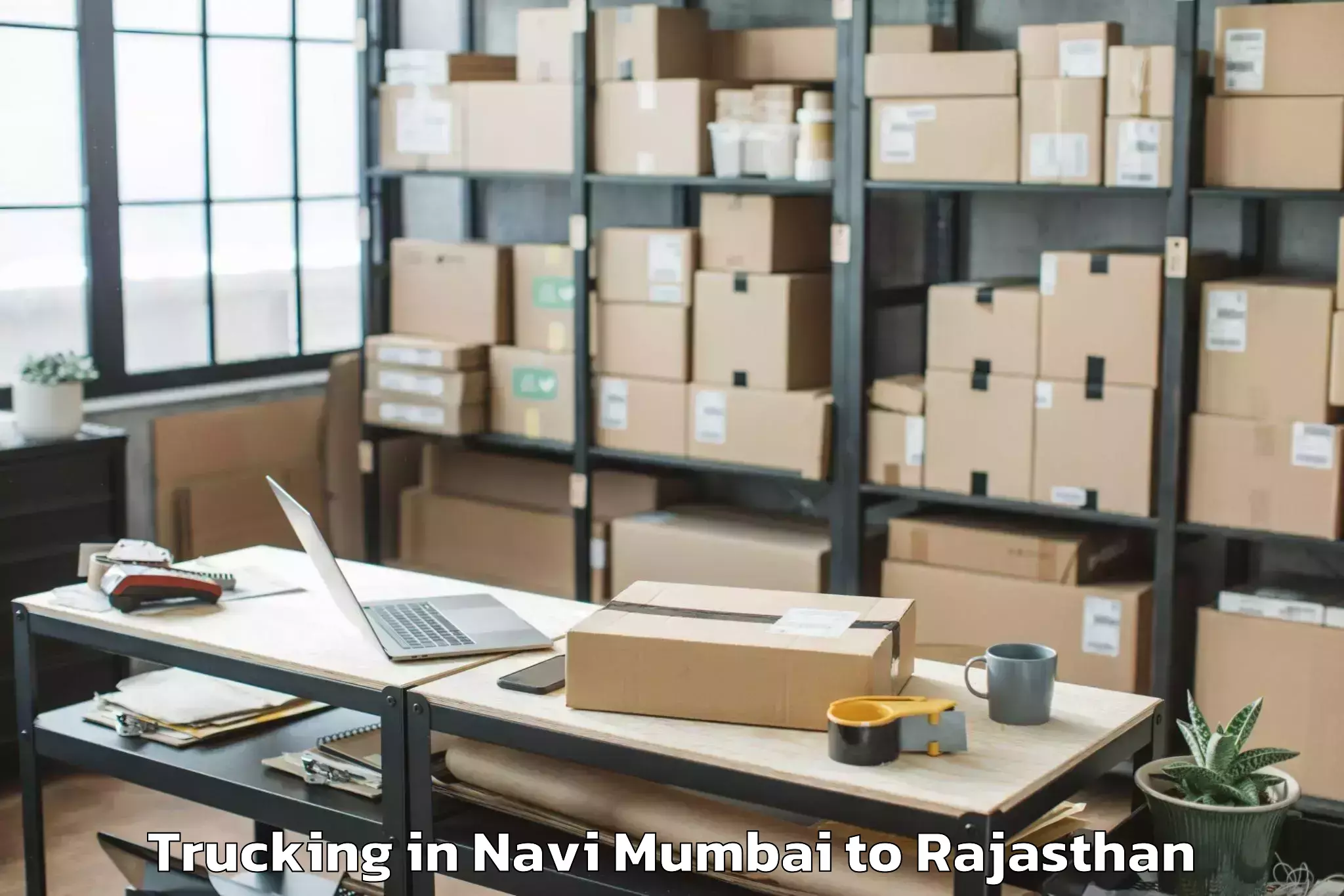 Easy Navi Mumbai to Bagar Trucking Booking